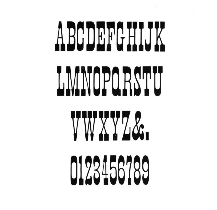 simple specimen of Belgian wood type from the Rob Roy Kelly collection, printed in the UT Design Lab