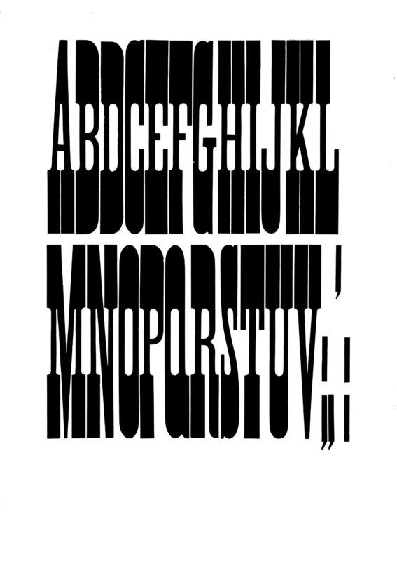 simple specimen of No. 117 wood type from the Rob Roy Kelly collection, printed in the UT Design Lab