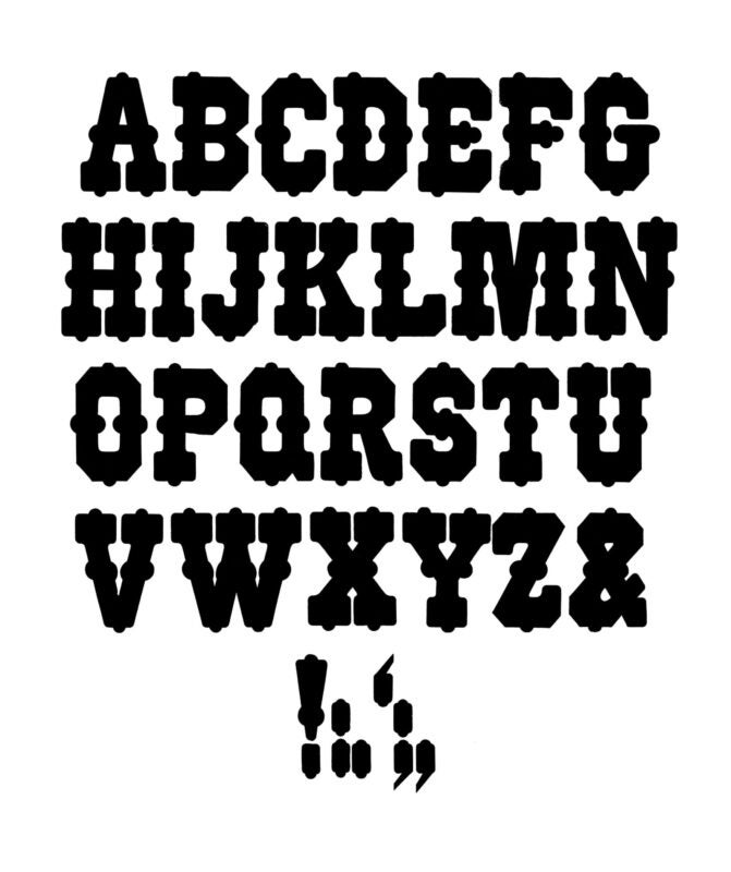 simple specimen of No. 515 wood type from the Rob Roy Kelly collection, printed in the UT Design Lab