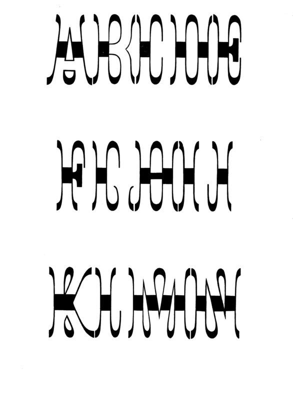 simple specimen of Celtic wood type from the Rob Roy Kelly collection, printed in the UT Design Lab