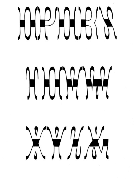 simple specimen of Celtic wood type from the Rob Roy Kelly collection, printed in the UT Design Lab