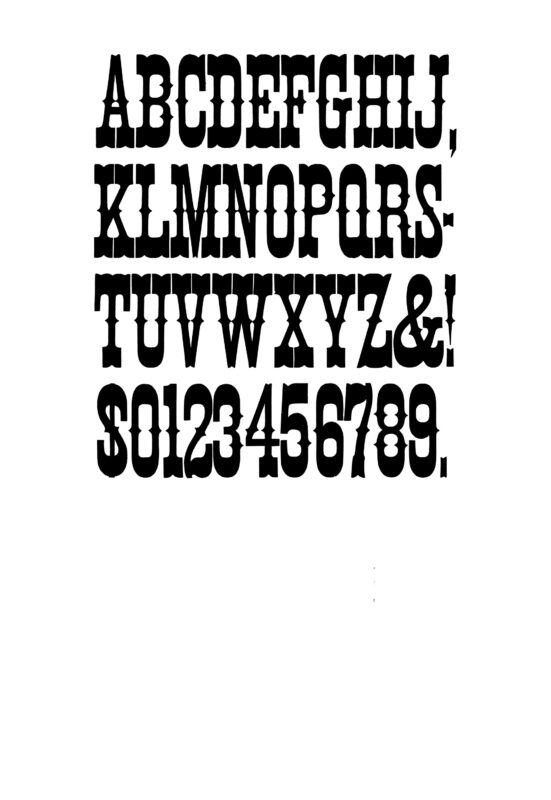 simple specimen of Egyptian Ornamented wood type from the Rob Roy Kelly collection, printed in the UT Design Lab