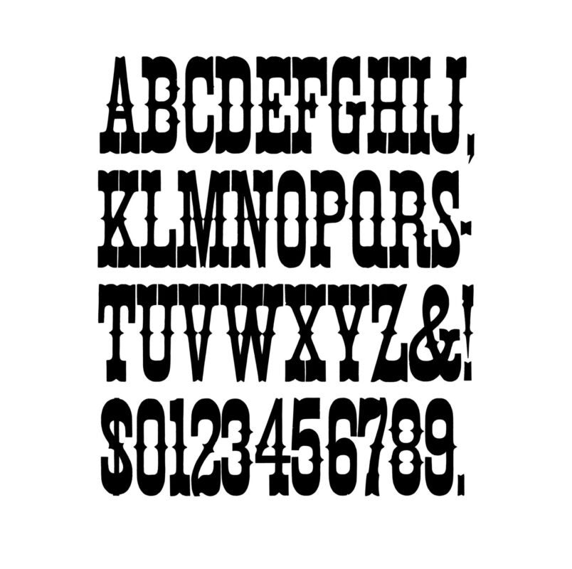 simple specimen of Egyptian Ornamented wood type from the Rob Roy Kelly collection, printed in the UT Design Lab
