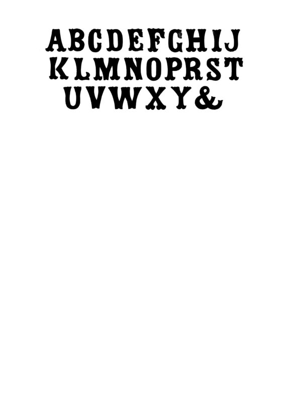 simple specimen of Doric wood type from the Rob Roy Kelly collection, printed in the UT Design Lab