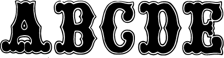 preview of Tuscan Open wood type from the Rob Roy Kelly collection, printed in the UT Design Lab