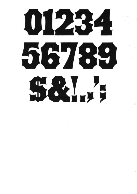 simple specimen of Antique Tuscan Condensed wood type from the Rob Roy Kelly collection, printed in the UT Design Lab