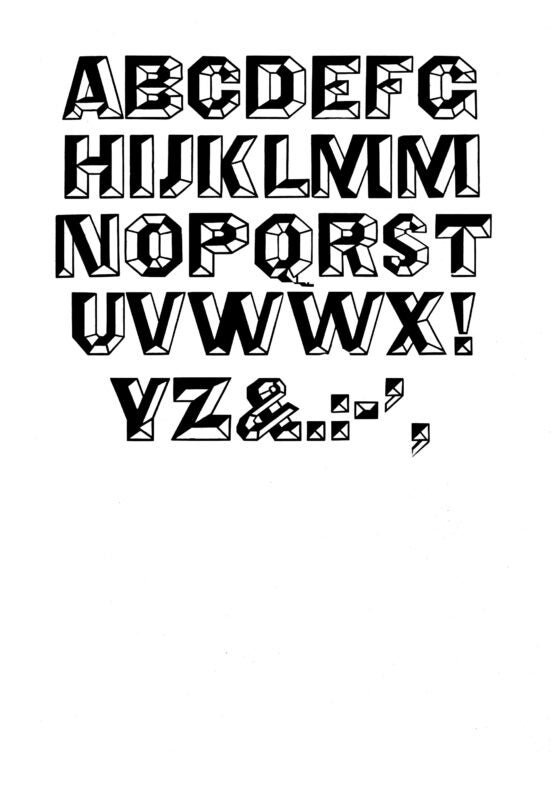 simple specimen of Octagon wood type from the Rob Roy Kelly collection, printed in the UT Design Lab