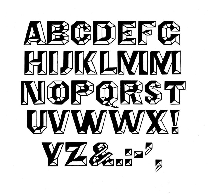 simple specimen of Octagon wood type from the Rob Roy Kelly collection, printed in the UT Design Lab