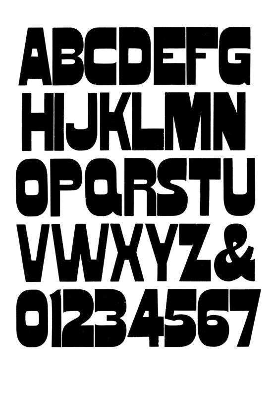 simple specimen of Gothic Bold wood type from the Rob Roy Kelly collection, printed in the UT Design Lab