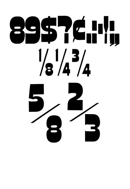 simple specimen of Gothic Bold wood type from the Rob Roy Kelly collection, printed in the UT Design Lab