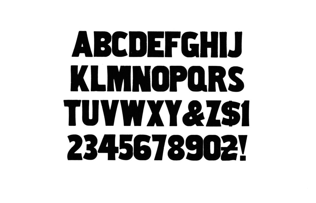 simple specimen of No. 508 wood type from the Rob Roy Kelly collection, printed in the UT Design Lab