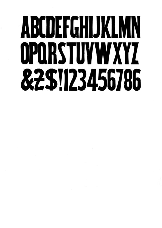 simple specimen of No. 510 wood type from the Rob Roy Kelly collection, printed in the UT Design Lab
