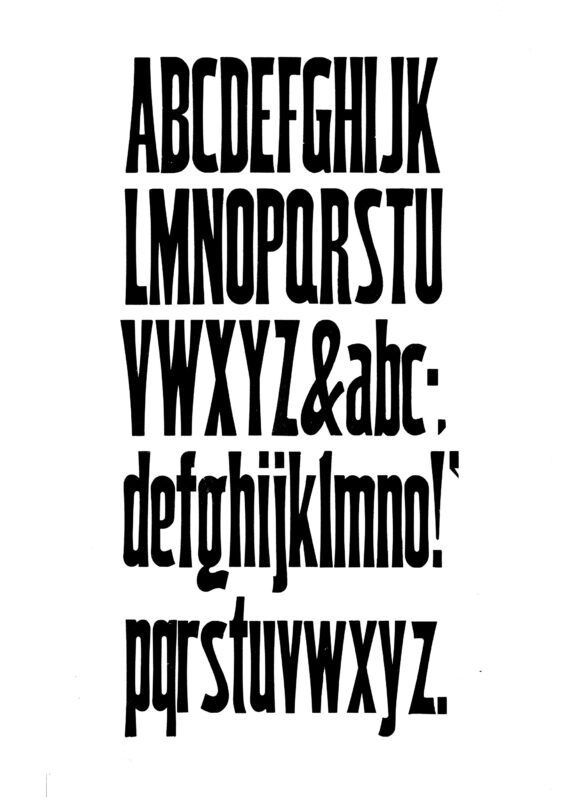 simple specimen of No. 512 wood type from the Rob Roy Kelly collection, printed in the UT Design Lab