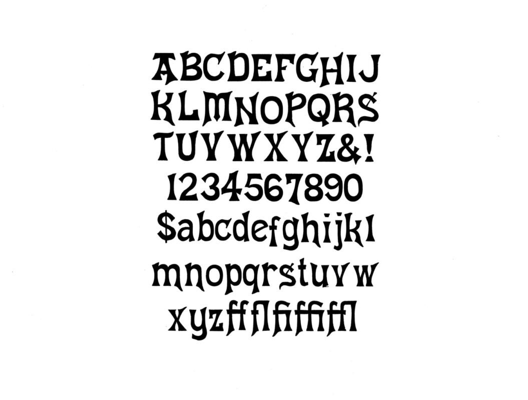 simple specimen of Artistic wood type from the Rob Roy Kelly collection, printed in the UT Design Lab
