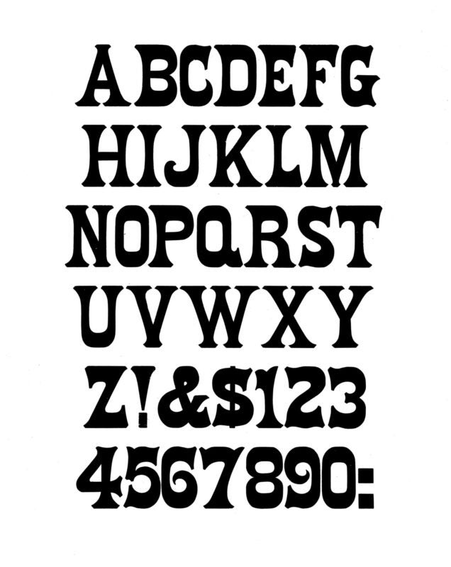simple specimen of Monhagen wood type from the Rob Roy Kelly collection, printed in the UT Design Lab
