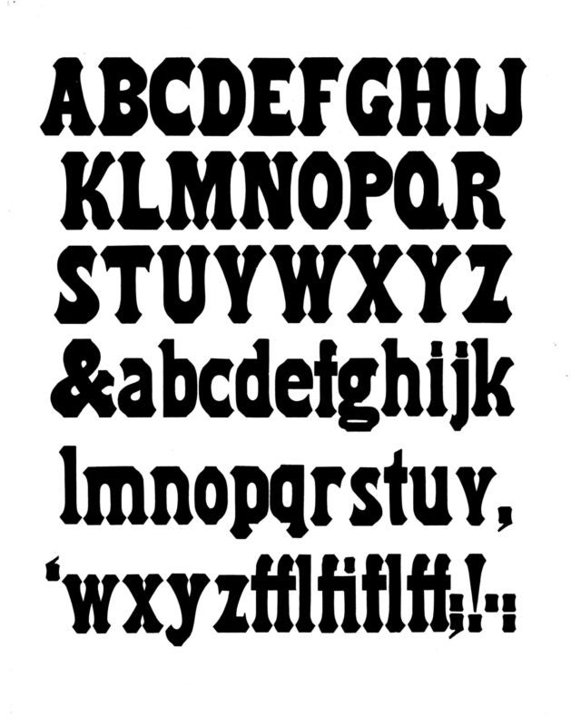 simple specimen of No. 51 wood type from the Rob Roy Kelly collection, printed in the UT Design Lab