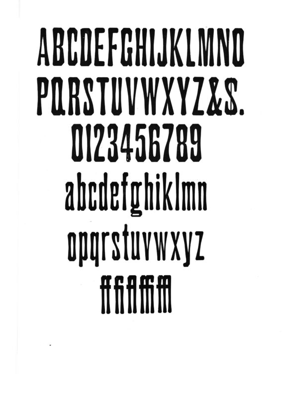 simple specimen of No. 142 wood type from the Rob Roy Kelly collection, printed in the UT Design Lab