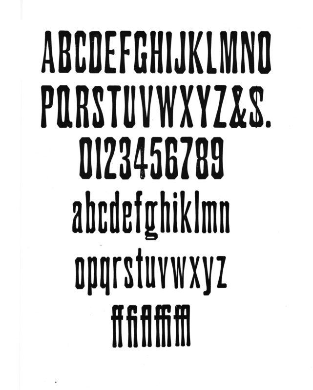 simple specimen of No. 142 wood type from the Rob Roy Kelly collection, printed in the UT Design Lab