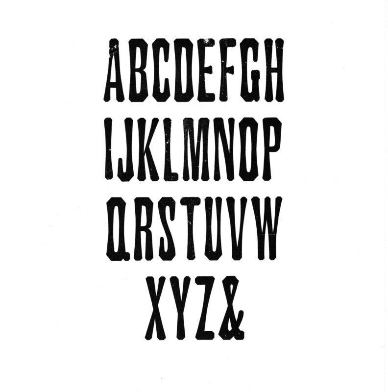 simple specimen of No. 142 wood type from the Rob Roy Kelly collection, printed in the UT Design Lab