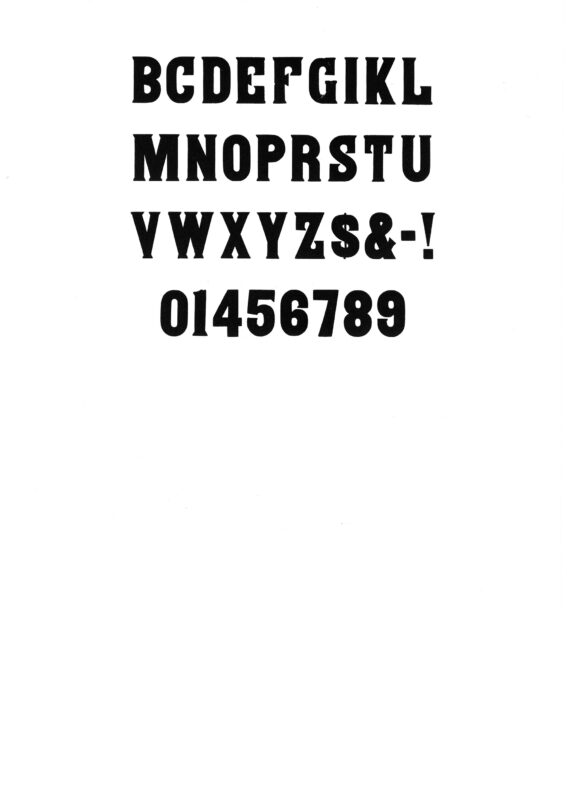 simple specimen of No. 624 wood type from the Rob Roy Kelly collection, printed in the UT Design Lab