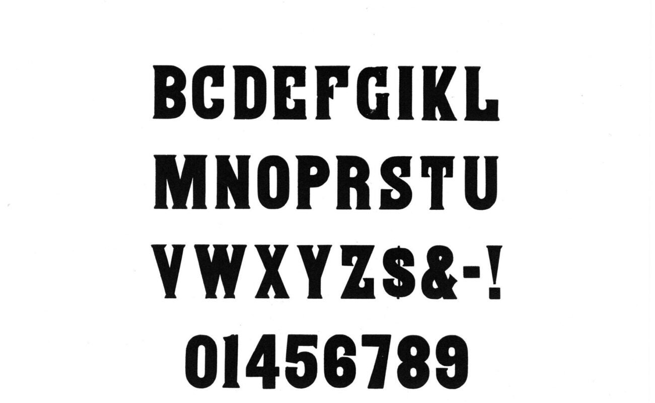 simple specimen of No. 624 wood type from the Rob Roy Kelly collection, printed in the UT Design Lab