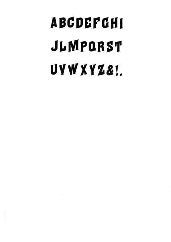simple specimen of No. 624 wood type from the Rob Roy Kelly collection, printed in the UT Design Lab
