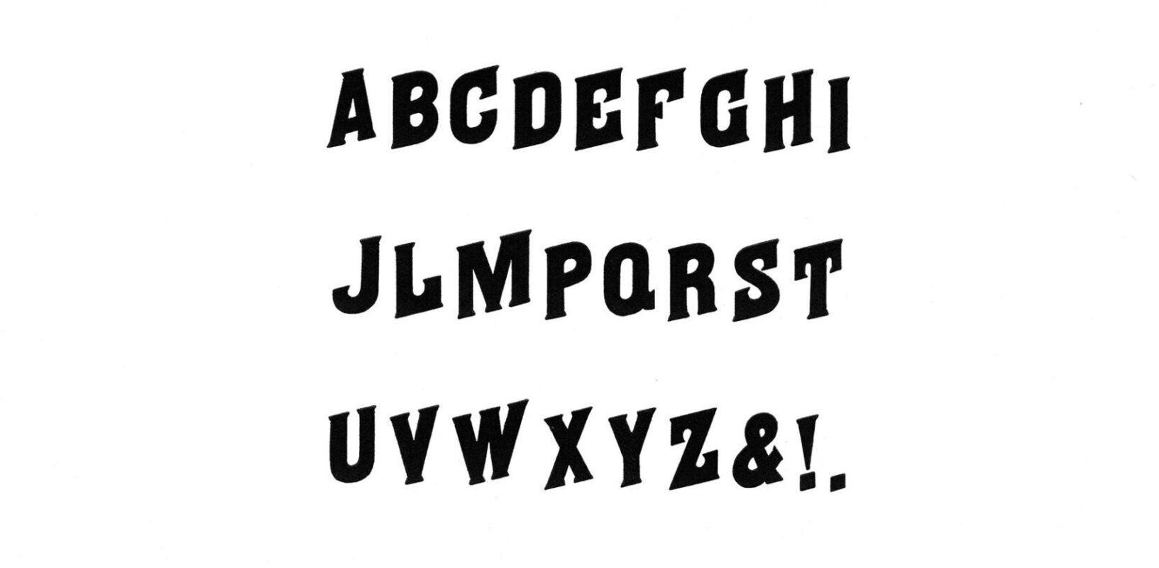 simple specimen of No. 624 wood type from the Rob Roy Kelly collection, printed in the UT Design Lab