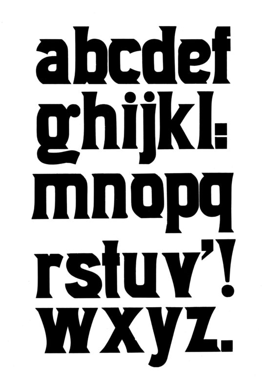 simple specimen of No. 514 wood type from the Rob Roy Kelly collection, printed in the UT Design Lab