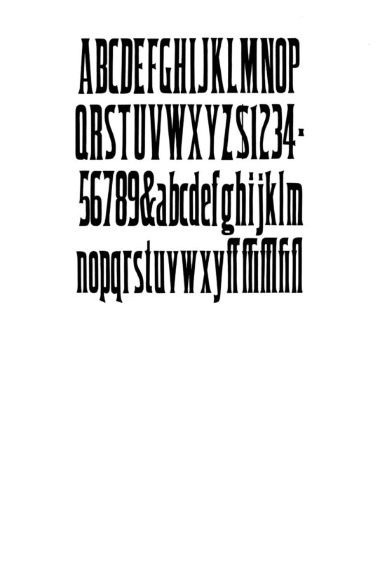 simple specimen of Trenton wood type from the Rob Roy Kelly collection, printed in the UT Design Lab