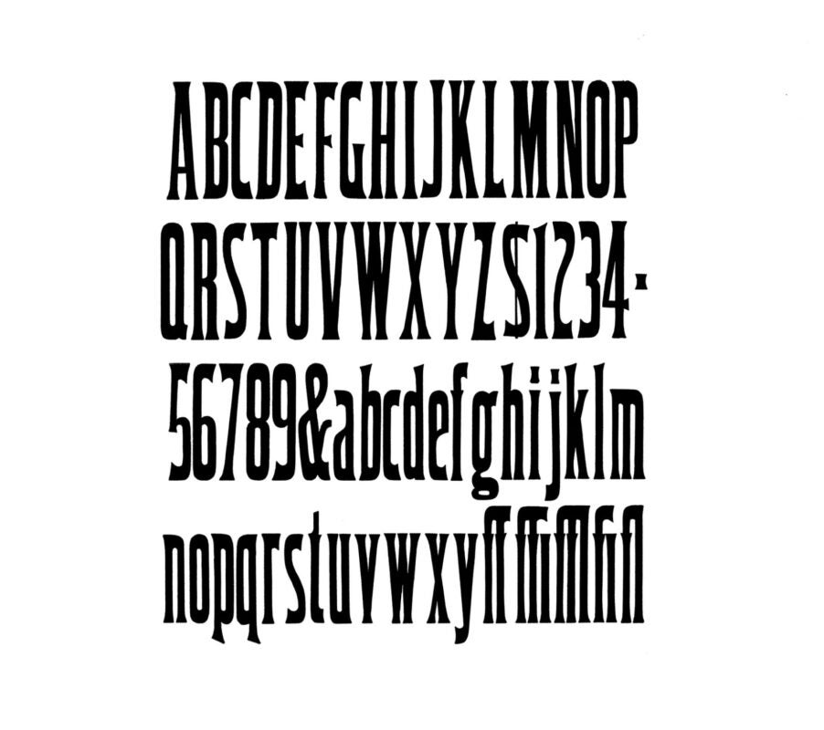 simple specimen of Trenton wood type from the Rob Roy Kelly collection, printed in the UT Design Lab