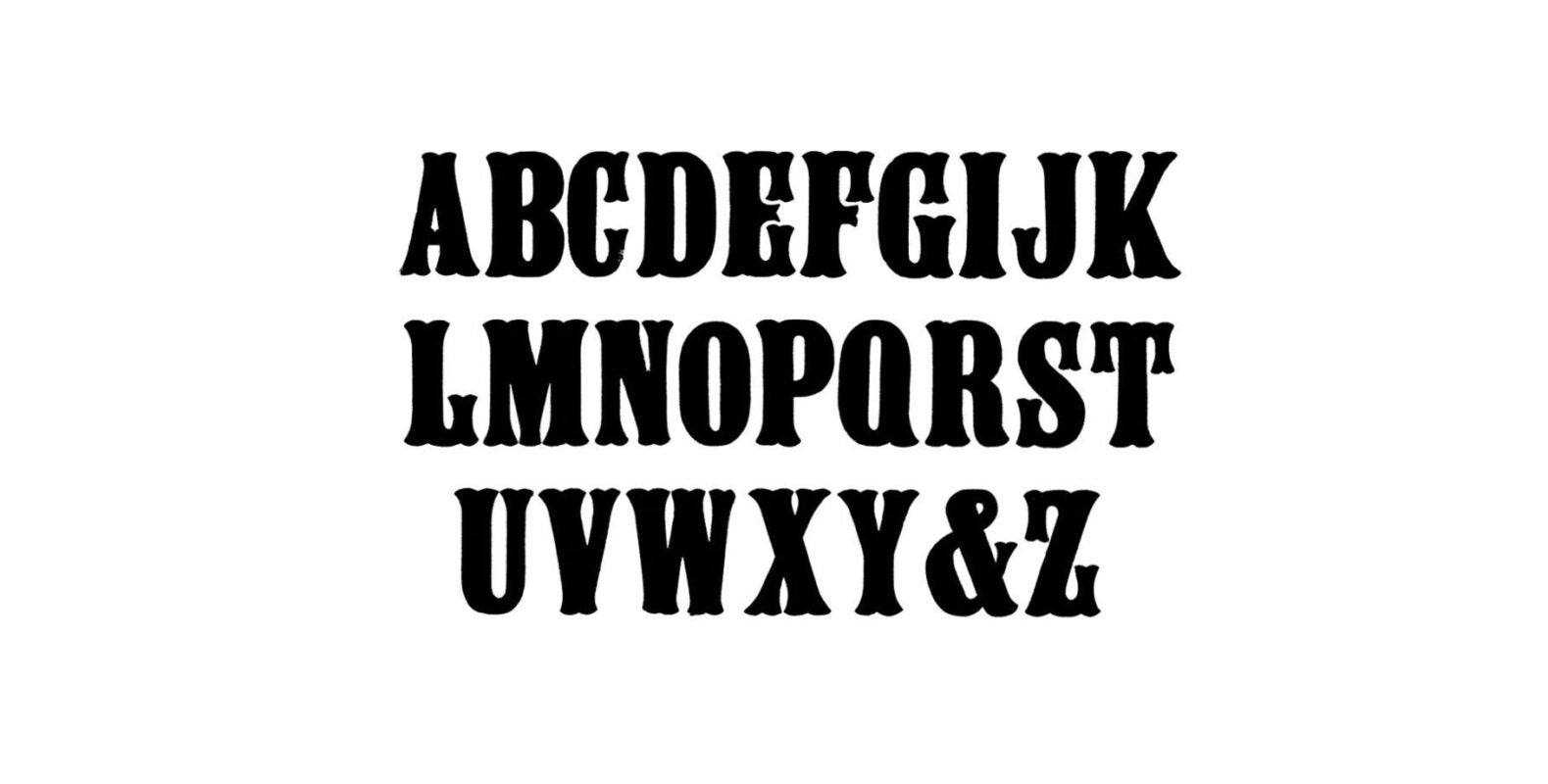 simple specimen of Antique Tuscan X Condensed No. 11 wood type from the Rob Roy Kelly collection, printed in the UT Design Lab