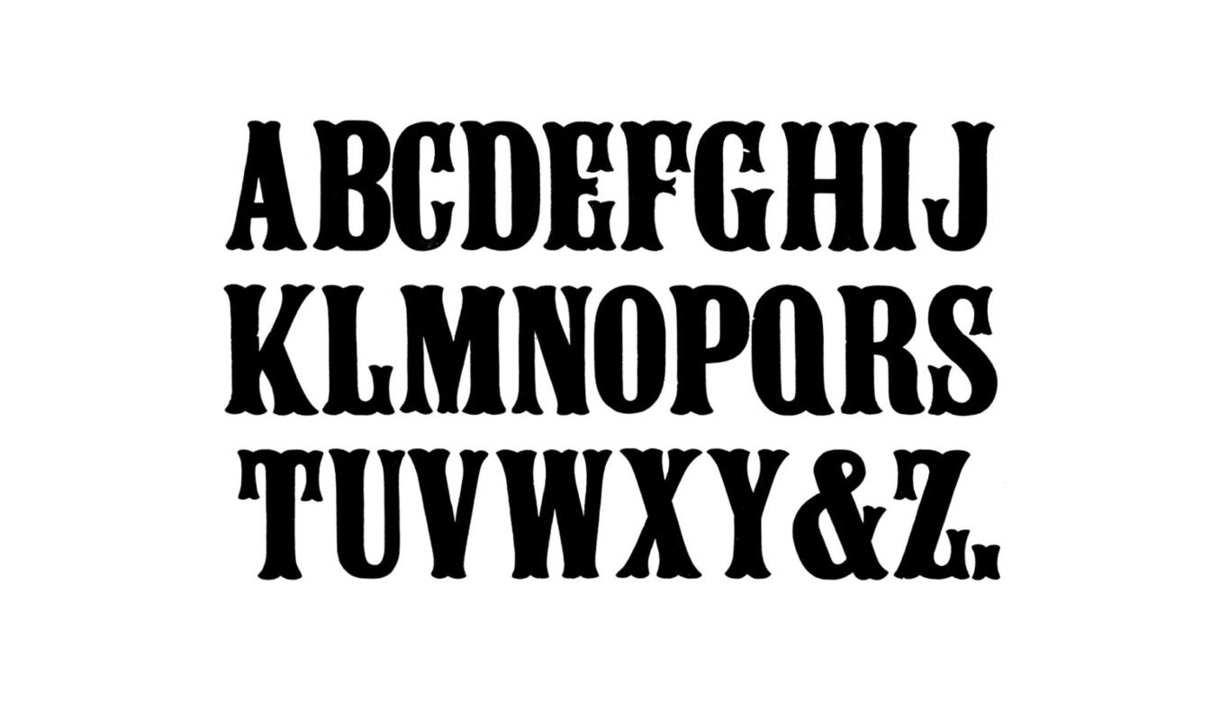 simple specimen of Antique Tuscan X Condensed No. 11 wood type from the Rob Roy Kelly collection, printed in the UT Design Lab