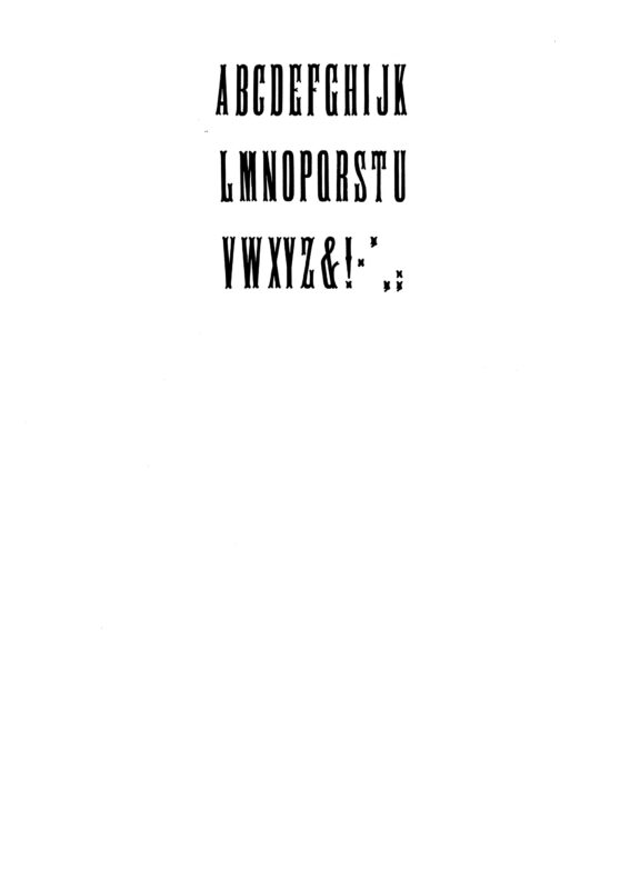 simple specimen of Antique Tuscan No. 9 wood type from the Rob Roy Kelly collection, printed in the UT Design Lab