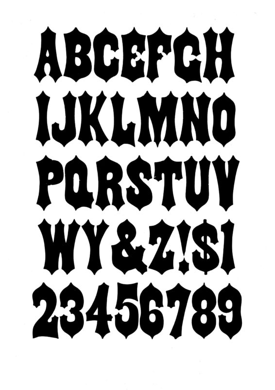 simple specimen of Tuscan Italian wood type from the Rob Roy Kelly collection, printed in the UT Design Lab