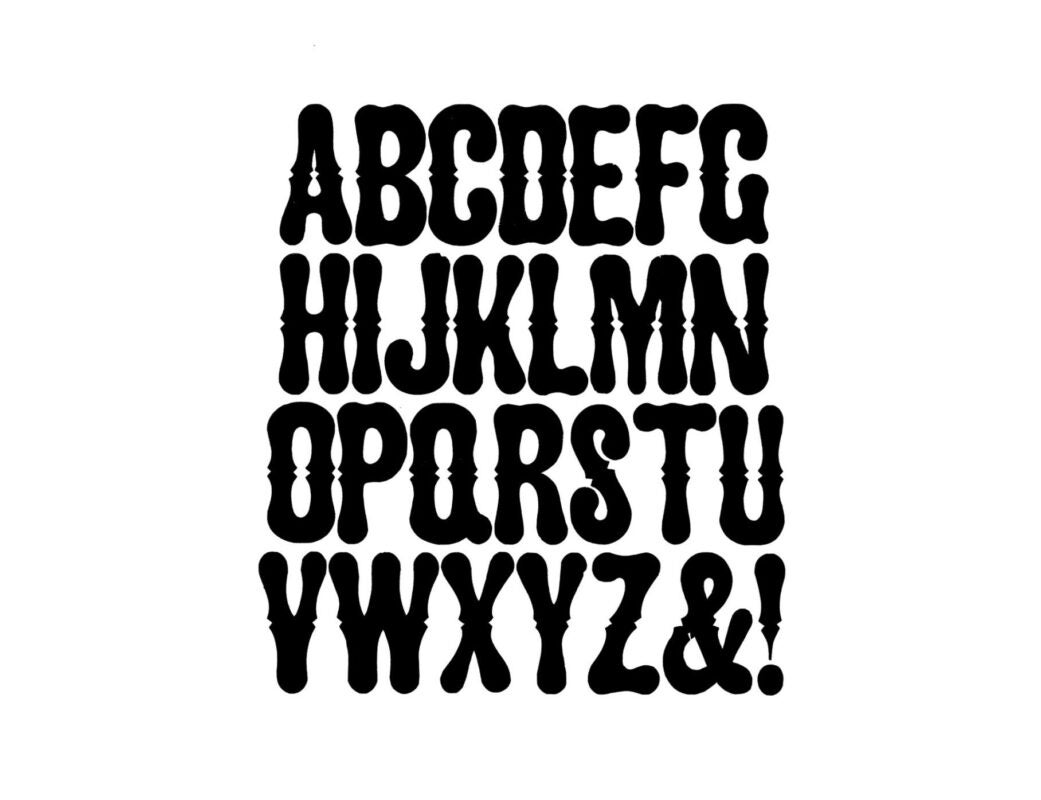 simple specimen of Etruscan No. 4 wood type from the Rob Roy Kelly collection, printed in the UT Design Lab