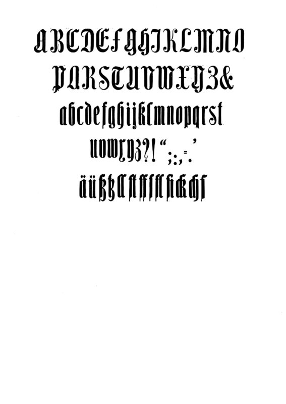 simple specimen of Composite Condensed wood type from the Rob Roy Kelly collection, printed in the UT Design Lab