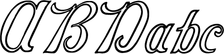 preview of No. 226 Outline wood type from the Rob Roy Kelly collection, printed in the UT Design Lab