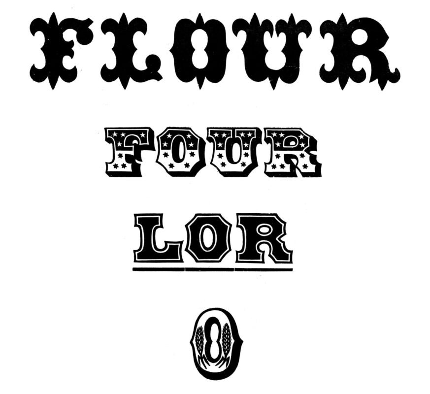 blocks from a flour or wheat related collection, miscellaneous letters from the FLOUR only