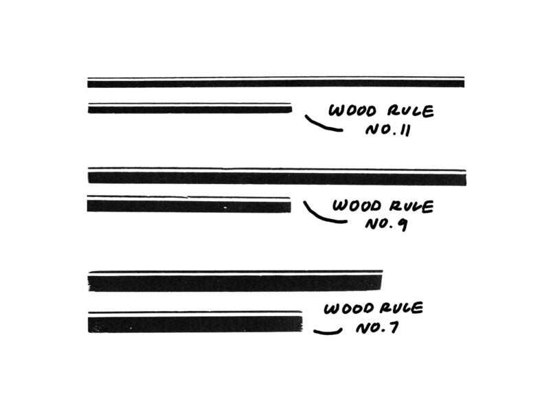 Letterpress print wood type specimen from the Rob Roy Kelly American Wood Type Collection, uppercase letters printed in a single layer using black ink.