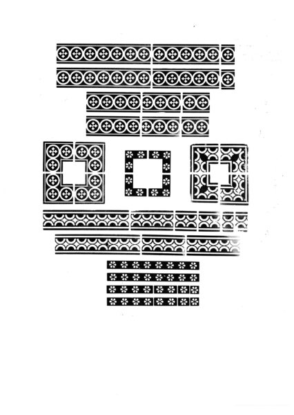 large selection of detailed circle border from the archival box