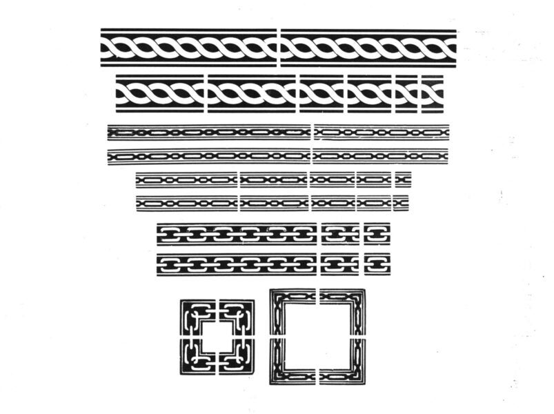 large selection of chain and chain link border from the archival box