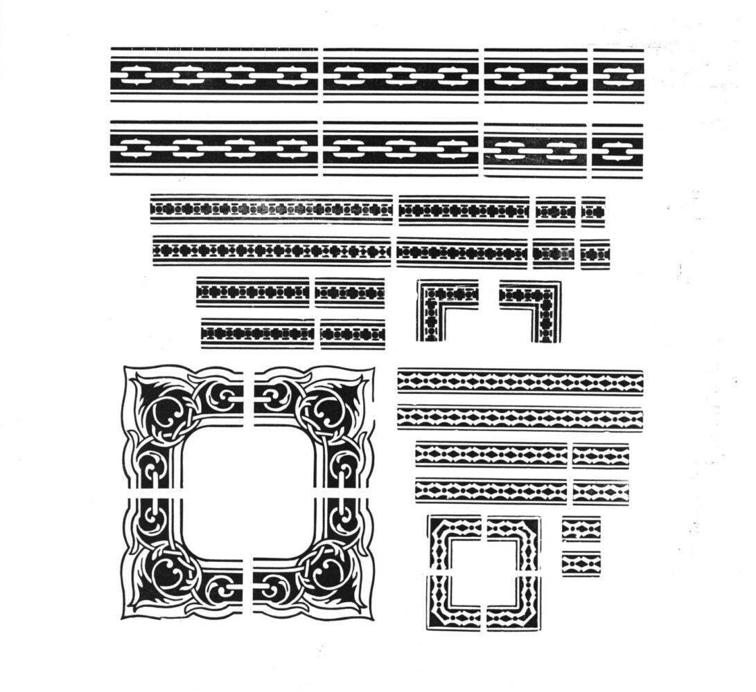 large selection of chain and chain link border from the archival box