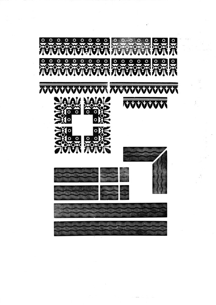 large selection of pattern border from the archival box