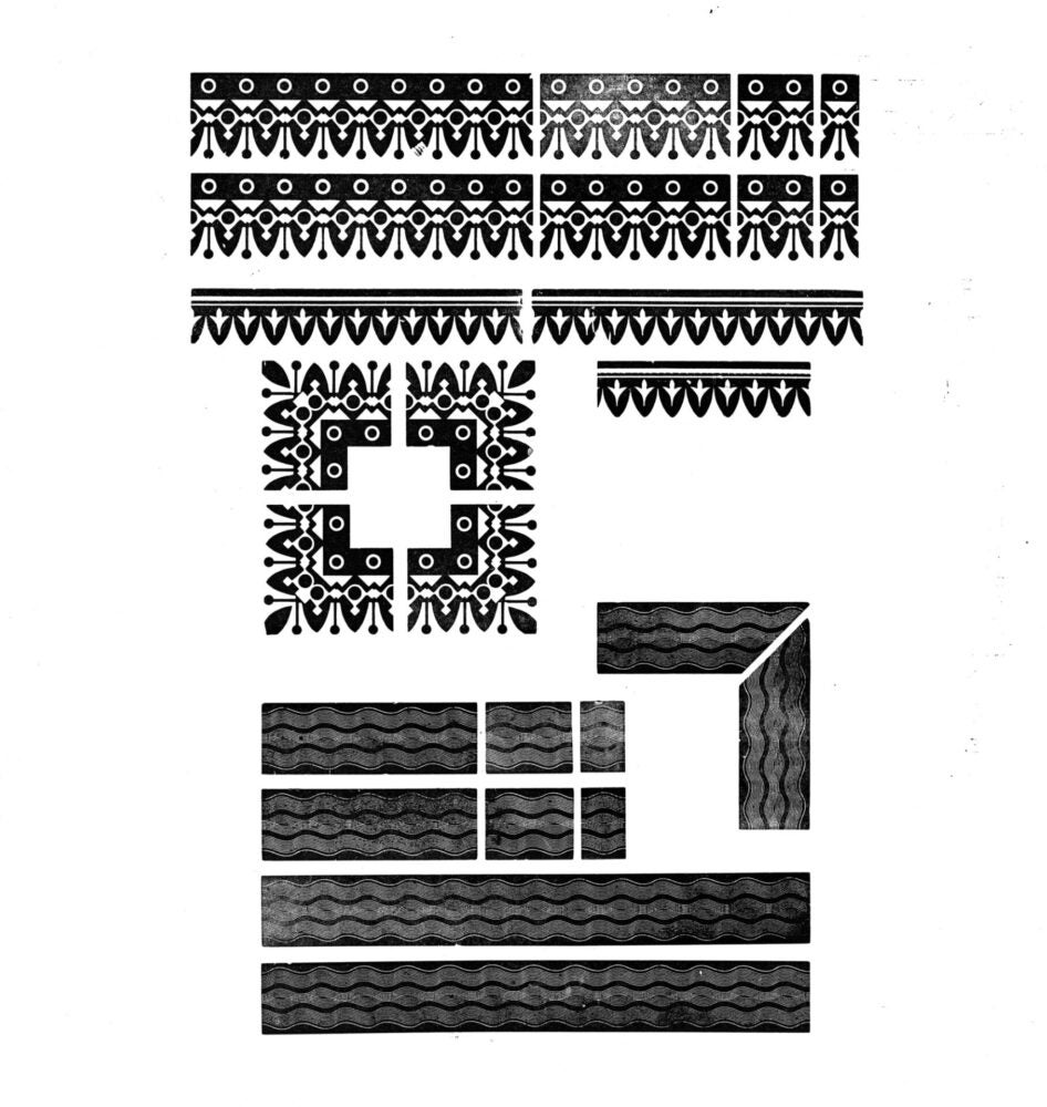 large selection of pattern border from the archival box