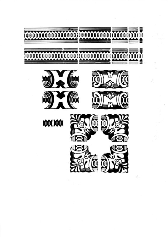 large selection of combination border pieces from the archival box