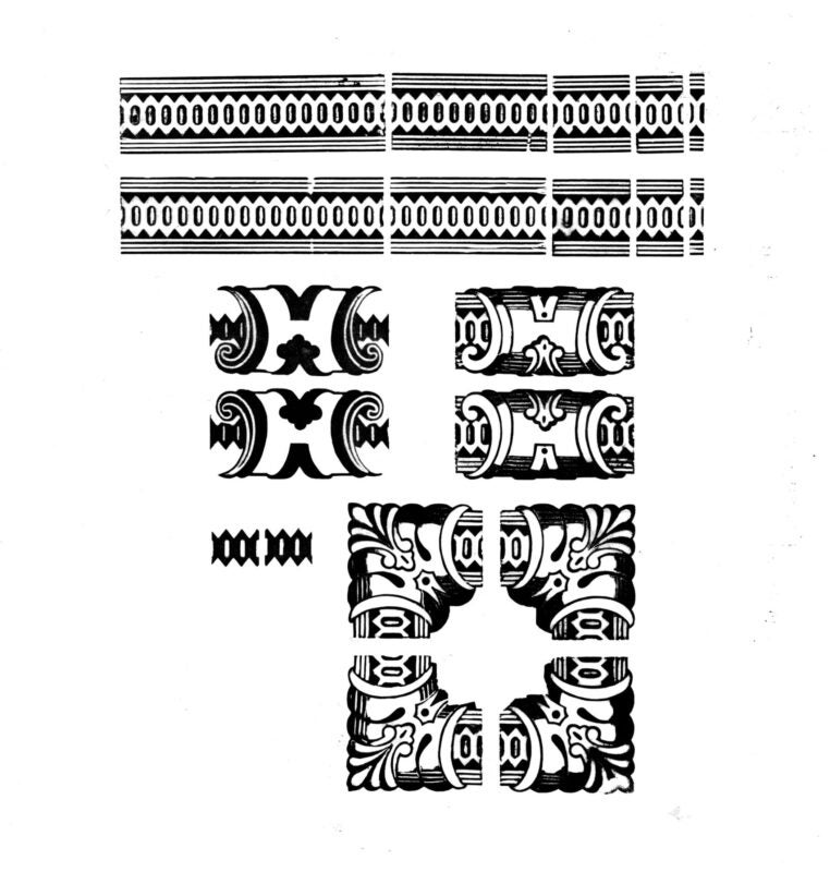 large selection of combination border pieces from the archival box