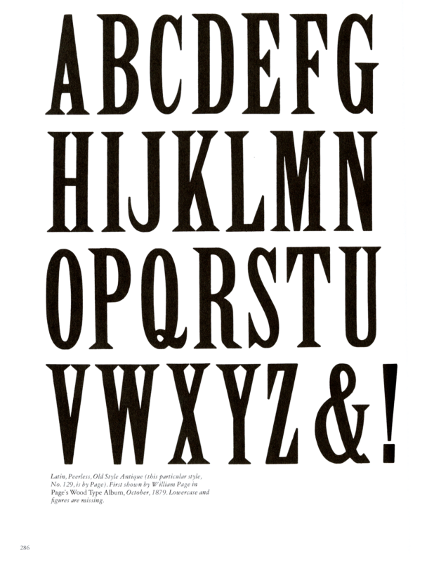 No. 129 specimen book page from American Wood Type 1828-1900 by Rob Roy Kelly