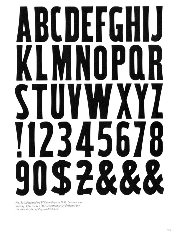 No. 510 specimen book page from American Wood Type 1828-1900 by Rob Roy Kelly