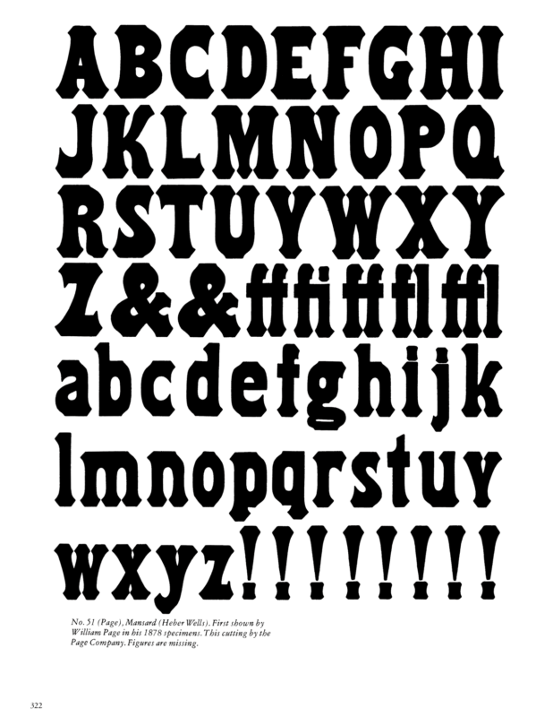No. 51 specimen book page from American Wood Type 1828-1900 by Rob Roy Kelly