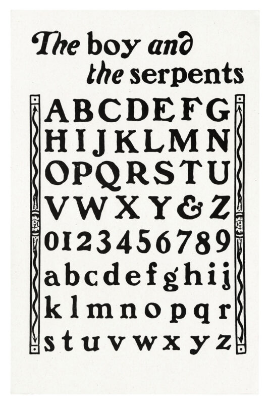 letterpress print specimen of wood type from the Rob Roy Kelly American Wood Type Collection Folio Revisited, capital letters in blue and black ink showcasing the word drama!